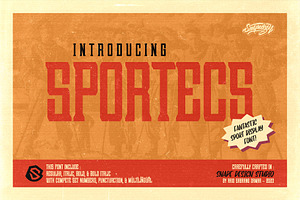 Sportecs - Sport Font, a Serif Font by Snape Design Studio