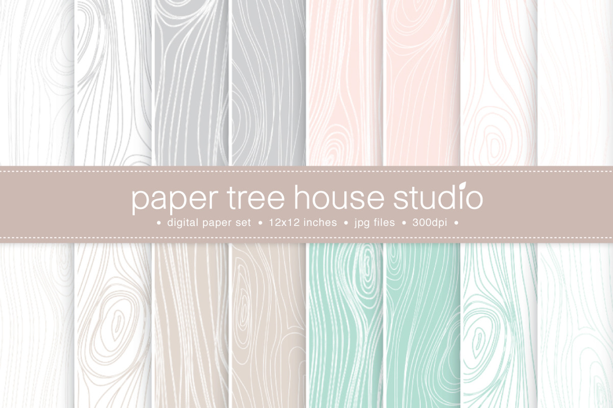 16 Woodgrain Patterns (Vector)