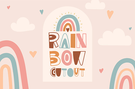 Boho Rainbow Baby Font