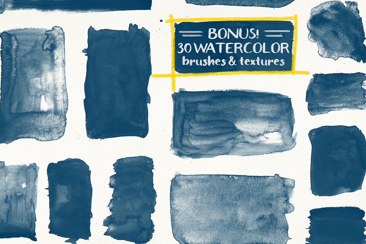 Rivina Brush +30 Watercolor Textures preview 5