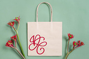 Scripty Monogram Font - With hearts, a Font by CraftyLittleNodes (Thumbnail 2 of 9)