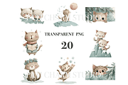 20 Christmas Cat Clipart, an Animal Illustration by Pati Charm Studio (Thumbnail 3 of 8)