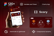 Scory Live Football Scores Mobile, an UI Kit Template by Creative Perspective (Thumbnail 2 of 7)