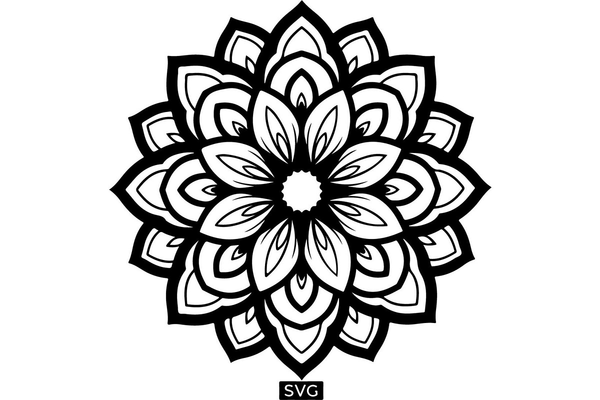 Minimal Black Lotus Mandala, a Decorative Illustration by Designer_Momina (Photo 18 of 21)