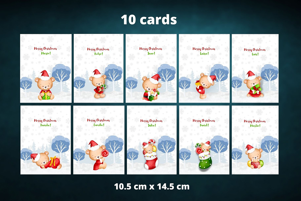 Christmas Card Templates Canva Set, a Card Template by Ellis Art (Photo 3 of 5)
