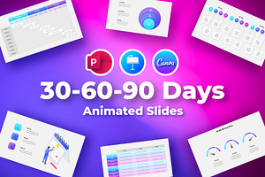 30-60-90 Days Plan Presentation, a Presentation Template by Abert