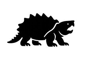 Black silhouette of a prehistoric, an Animal Illustration by ZinetroN