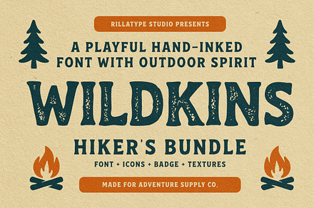 Wildkins Hiker's Bundle, a Serif Font by Rillatype