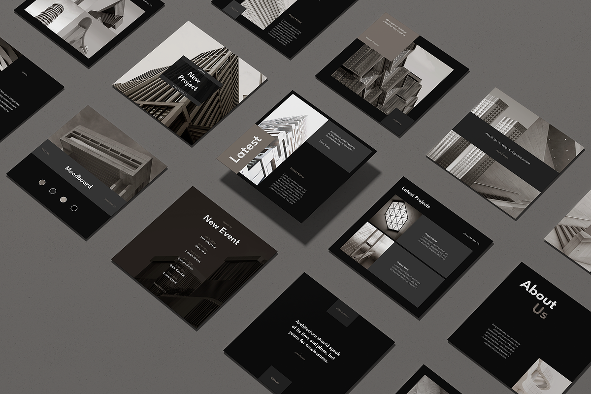 Corvus Architecture Instagram Pack, a Social Media Template by SlideStation (Photo 3 of 10)