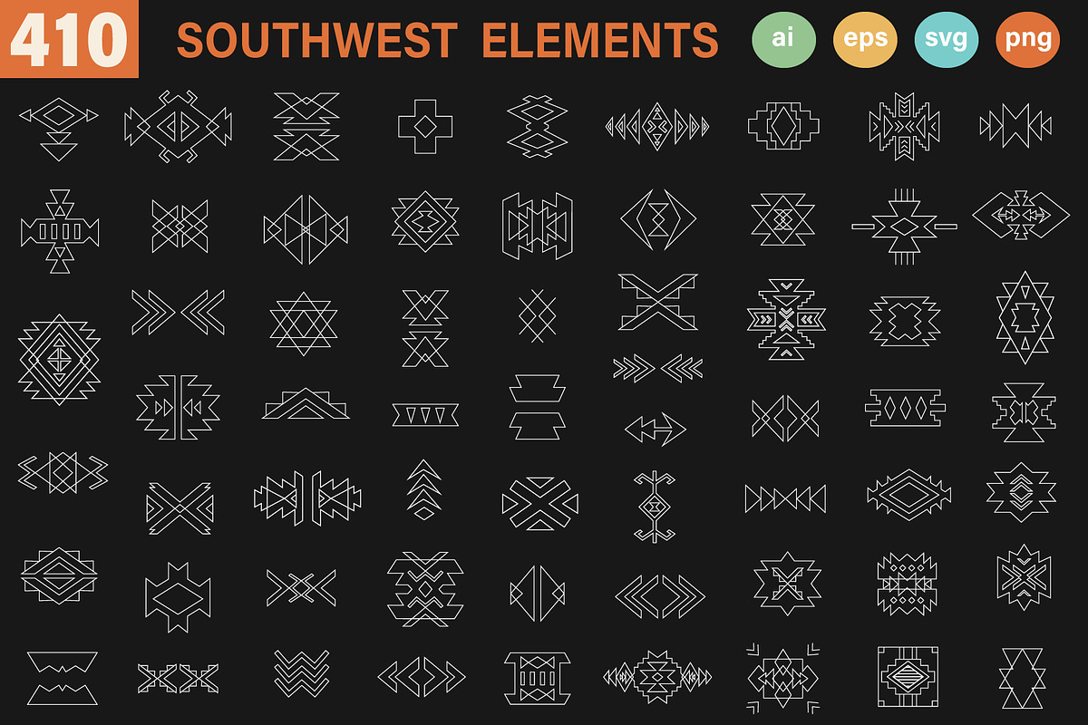 410 Southwestern Shapes Atelier +SVG, an Object Graphic by Katrinelly (Photo 11 of 14)