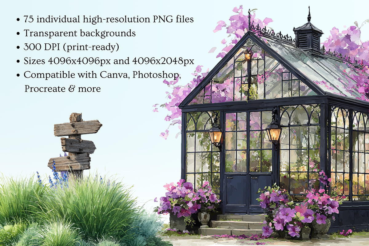 Secret Garden Wedding Map Elements, an Illustration by Loony Dream Designs (Photo 6 of 8)