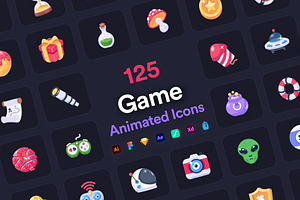 125 Game Animated Icons, a Duotone Icon by Vectors Market