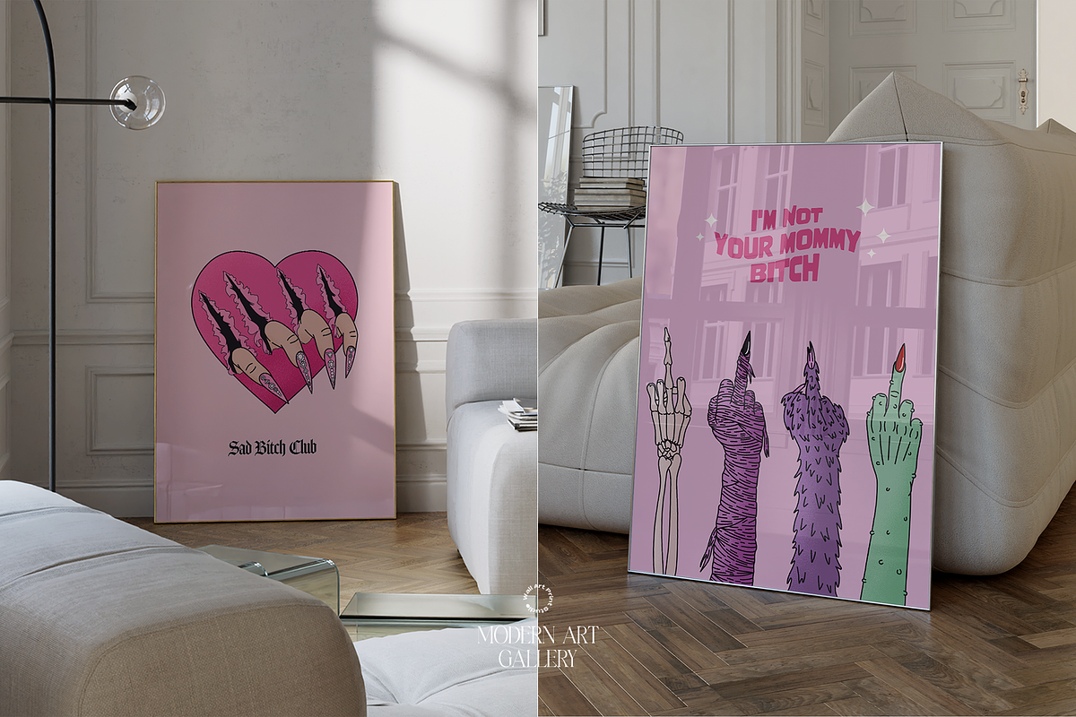 Modern Art Gallery 6, a Graphic by Wall Art Print Studio (Photo 12 of 18)