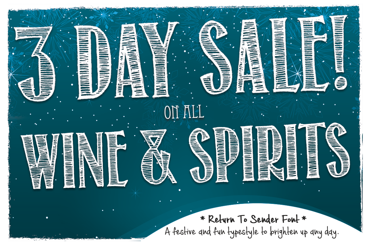 Return To Sender Font preview 2