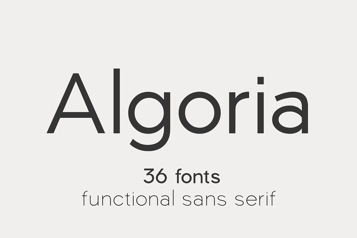 Algoria | Sans Serif Family 36 Font, a Sans Serif Font by Sealoung (Photo 1 of 11)