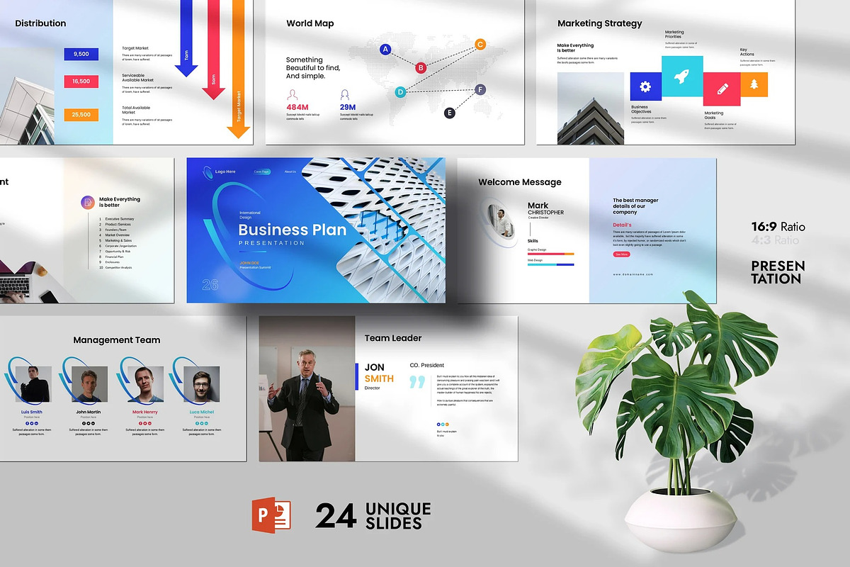 Business Plan Presentation Templates, a Presentation Template by Fit-tee (Photo 1 of 8)