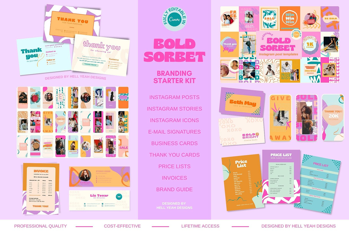 Bold Branding Starter Kit Templates, a Branding & Logo Template by Hell Yeah Designs (Photo 1 of 18)