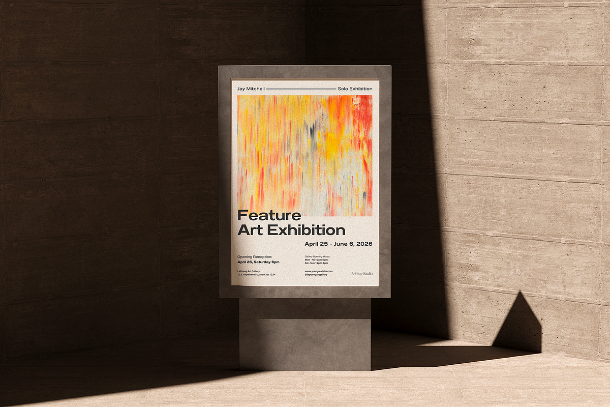 Minimal Exhibition Poster Template, a Poster Template by LePosey Studio (Photo 1 of 9)