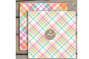 Spring Plaids Digital Papers