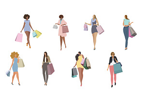 Girls on shopping