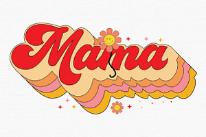 Retro Mama PNG Sublimation Bundle