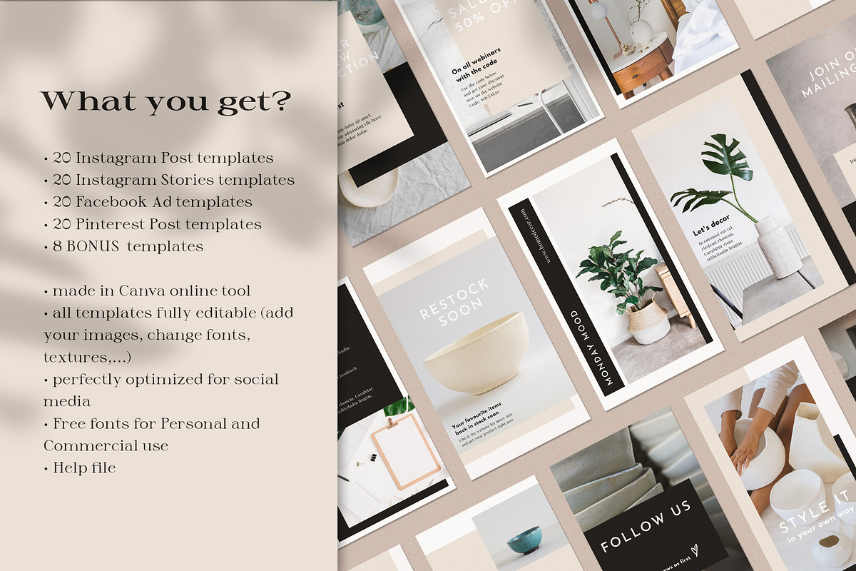 Minimalist Social Media Pack | CANVA, a Social Media Template by Lyrata Studio (Photo 3 of 15)