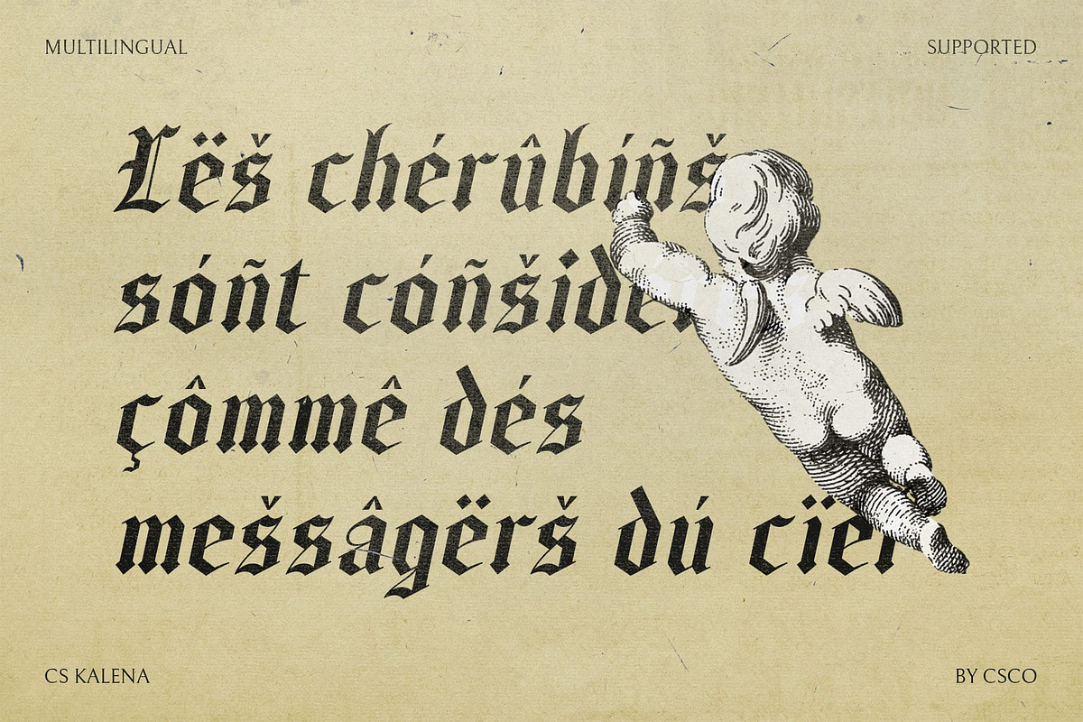 CS Kalena – Blackletter Font, a Blackletter Font by Craft Supply Co. (Photo 7 of 8)