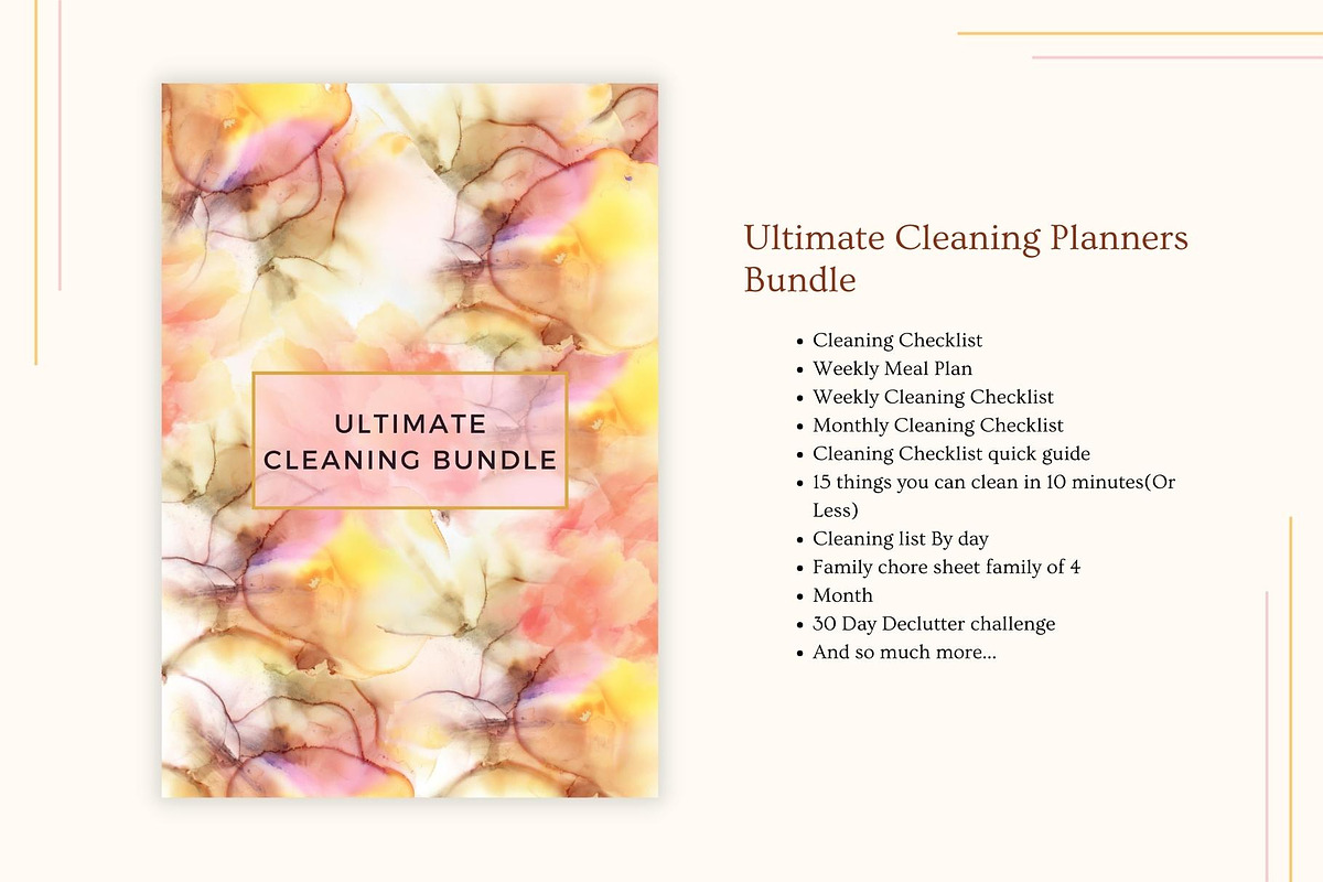 Ultimate Cleaning Planners Bundle, a Stationery Template by CreativeBundlex (Photo 6 of 7)