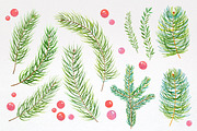 Christmas. Watercolor illustrations., a Decorative Illustration by AlexGreenArt (Thumbnail 6 of 8)
