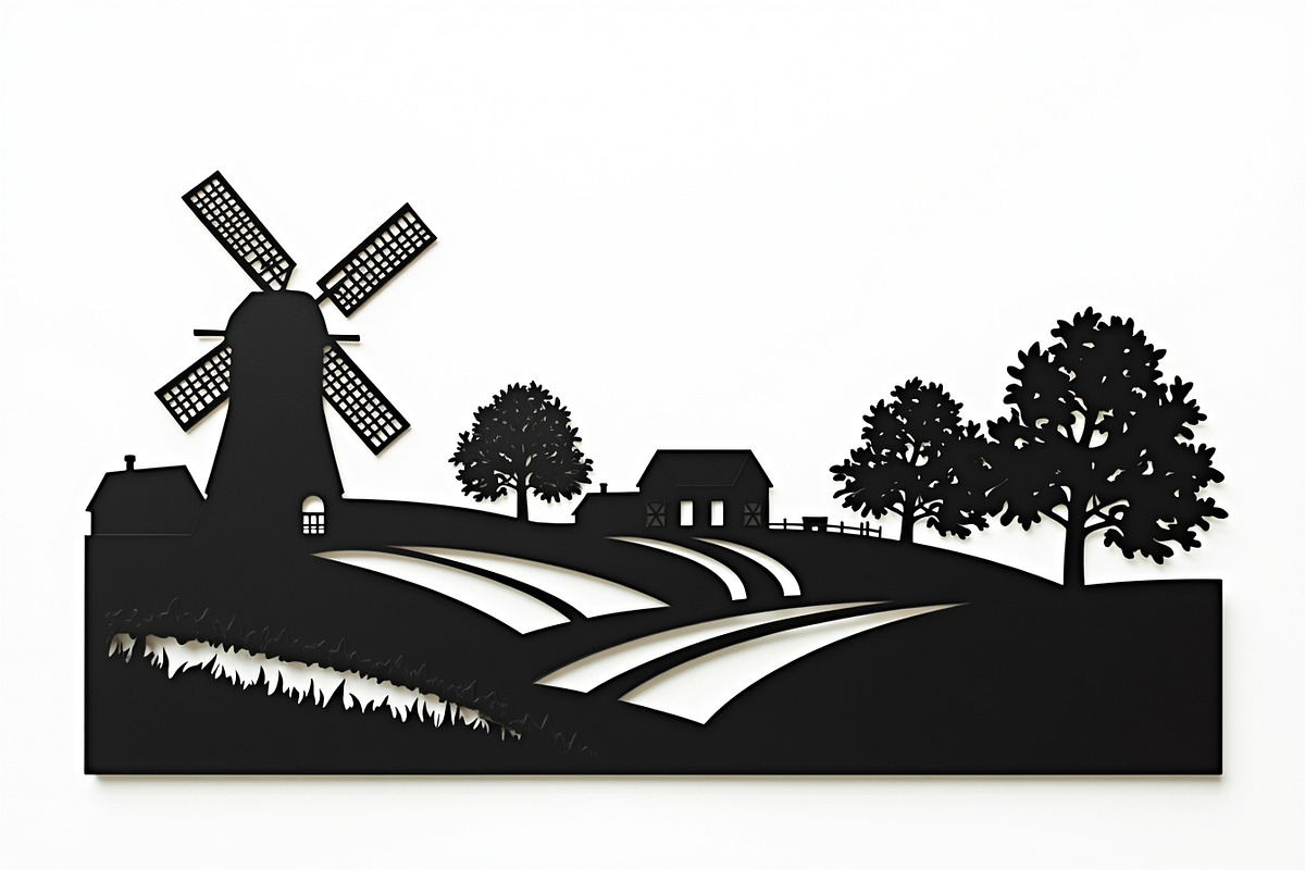 Dutch Windmill Field Set, an Illustration by Designs_River (Photo 4 of 10)