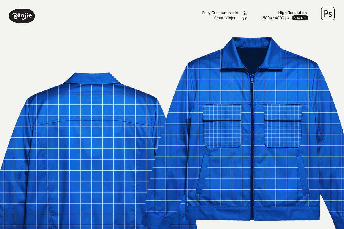 Work Jacket Mockup, a Hoody Mockup by Pipello Grafik (Photo 3 of 3)