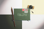 Envelope-Postage Stamps Calligraphy, an Advertising Mockup by Custom Scene (Thumbnail 4 of 10)