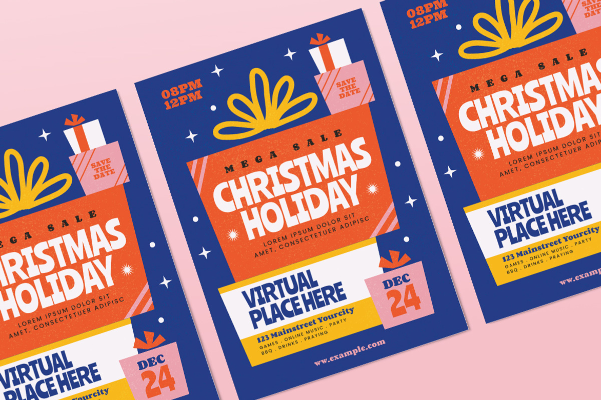 Modern Christmas Holiday Sale Flyer, a Flyer Template by Tokosatsu (Photo 5 of 5)