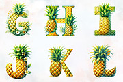 Spring pineapple Alphabet clipart, an Illustration by RobertsArt (Thumbnail 7 of 7)