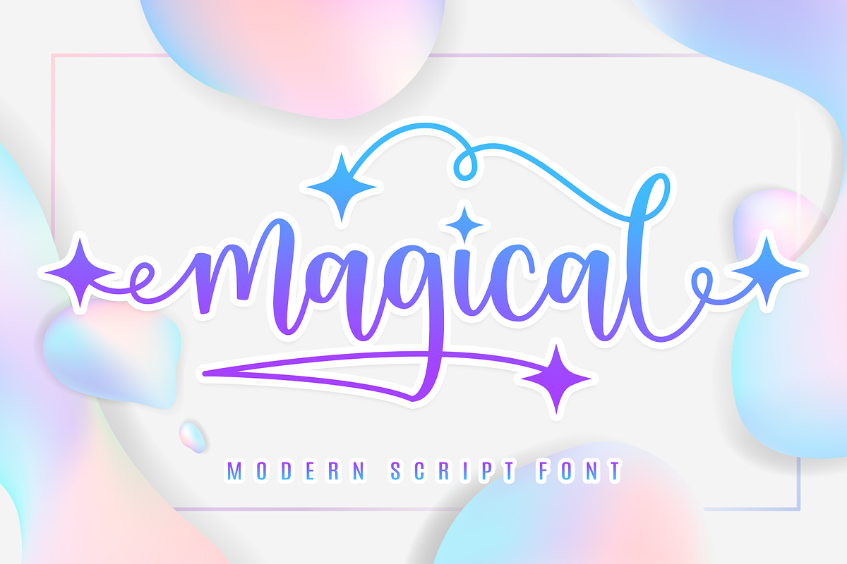 Magical, a Script Font by Artkenza (Photo 1 of 9)