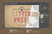 Letter Press Text & Logo Effect, a Mockup by Andrew Skoch Design (Thumbnail 6 of 7)