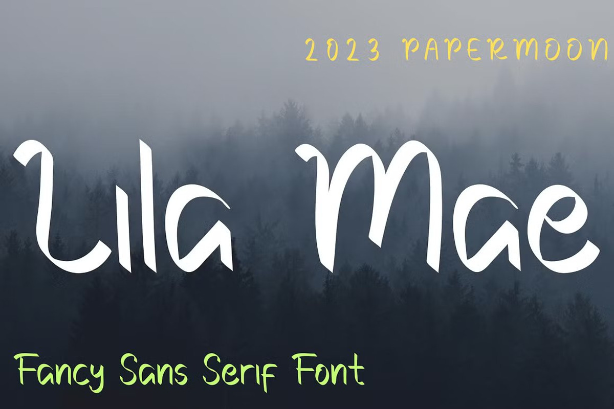 Lila Mae Fancy Sans Serif Font, a Sans Serif Font by GearShift (Photo 1 of 7)