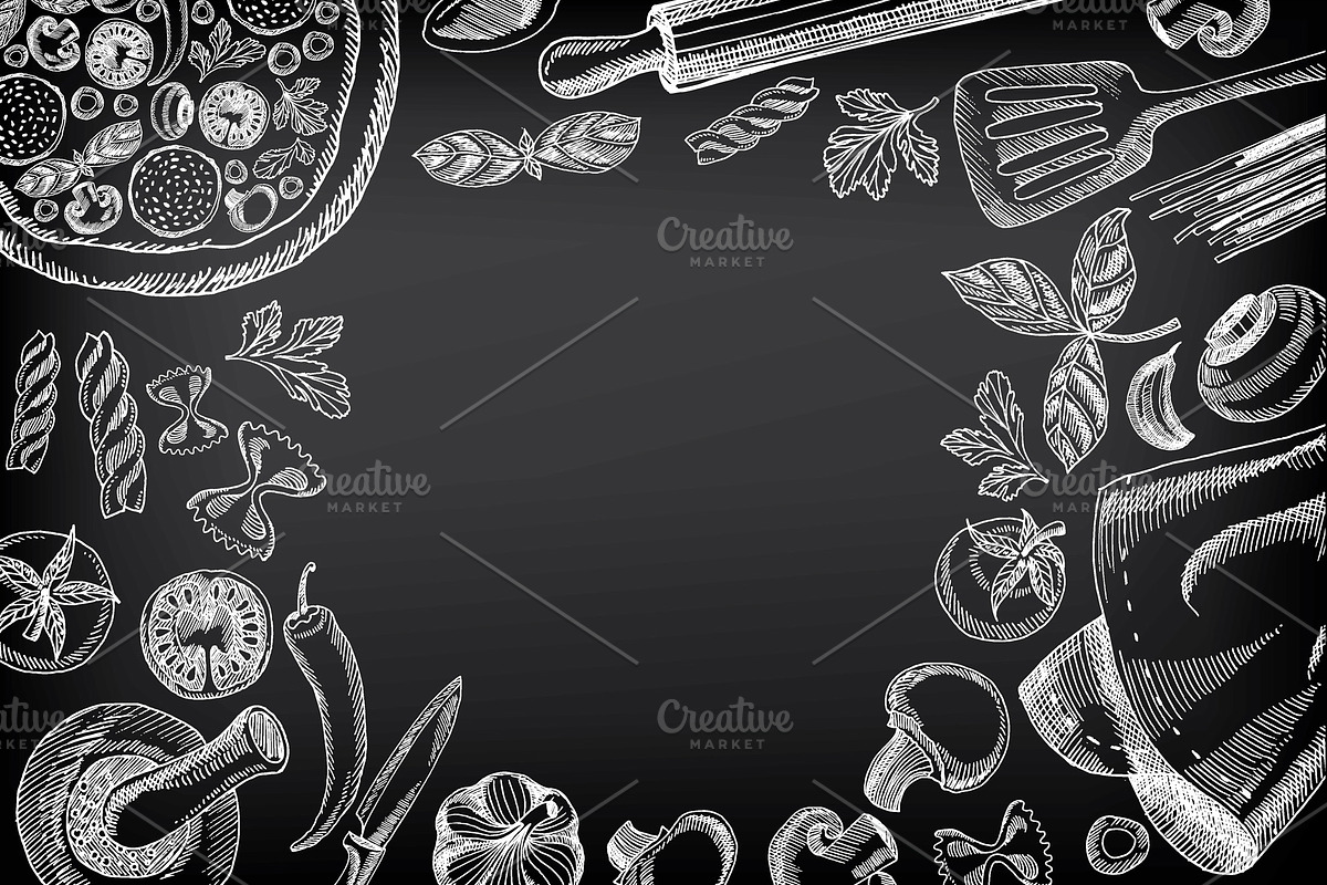 Food doodles 40 elements, a Food Illustration by BarcelonaShop (Photo 3 of 3)