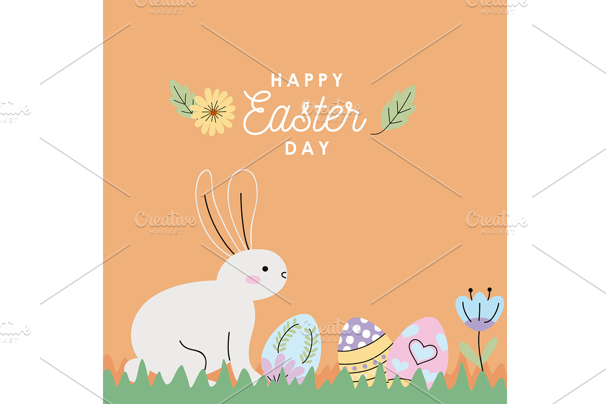 happy easter card, an Illustration by studiogstock