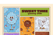 Sweets and dessert food groovy, an Illustration by Buch&Bee (Thumbnail 3 of 3)