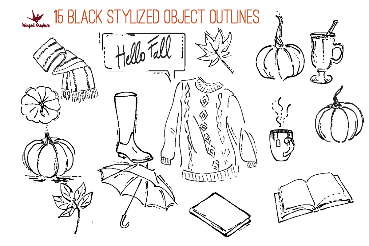 Fall / autumn vector illustrations, a Seasonal Illustration by Winged ...