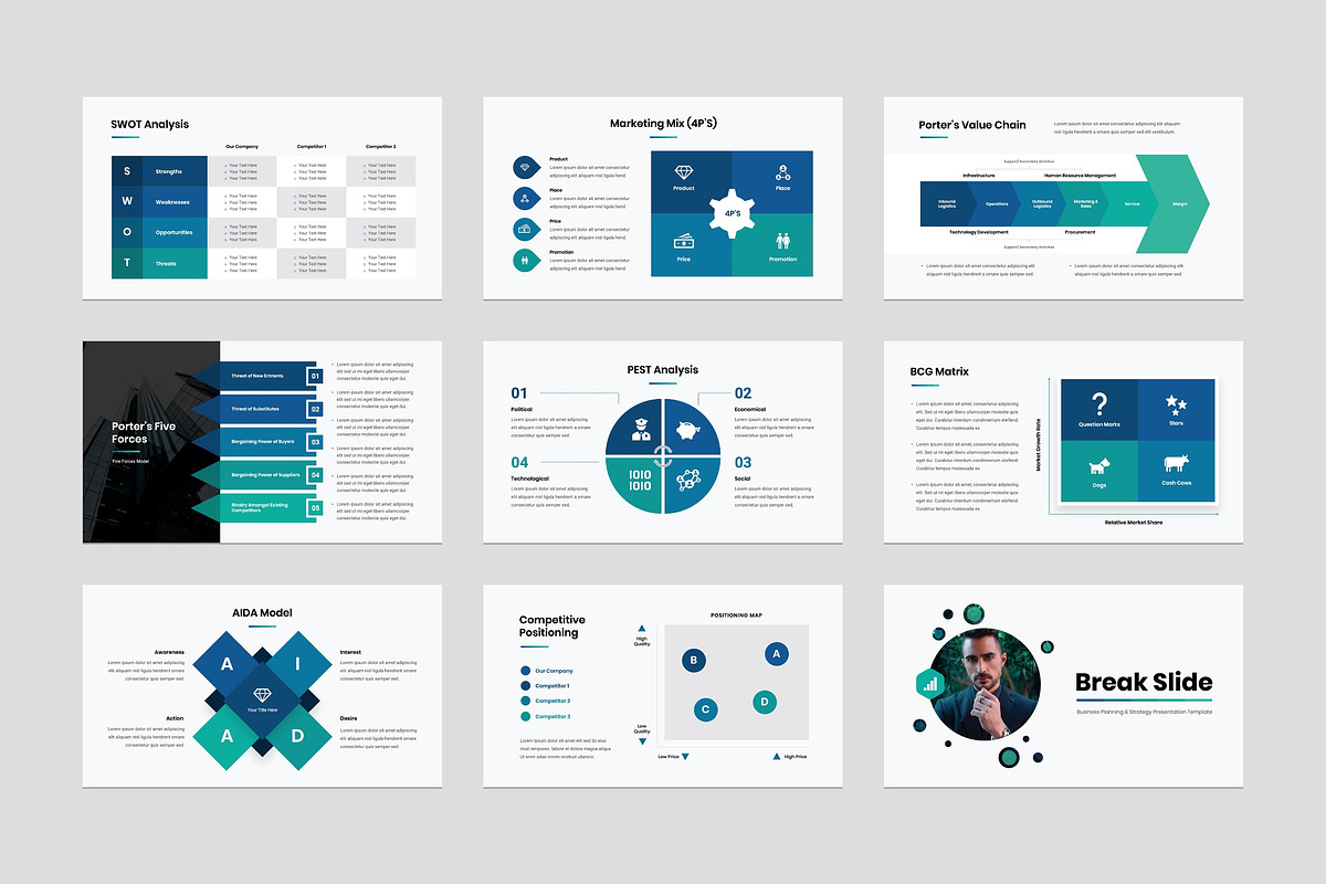 Business Plan Presentation Template, a Presentation Template by Flat Icons (Photo 2 of 6)