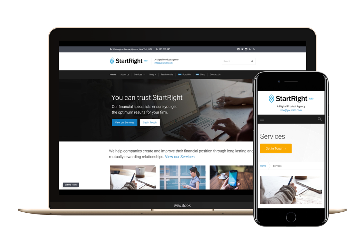 StartRight Pro - WordPress Theme, a WordPress Template by Create and Code (Photo 1 of 5)