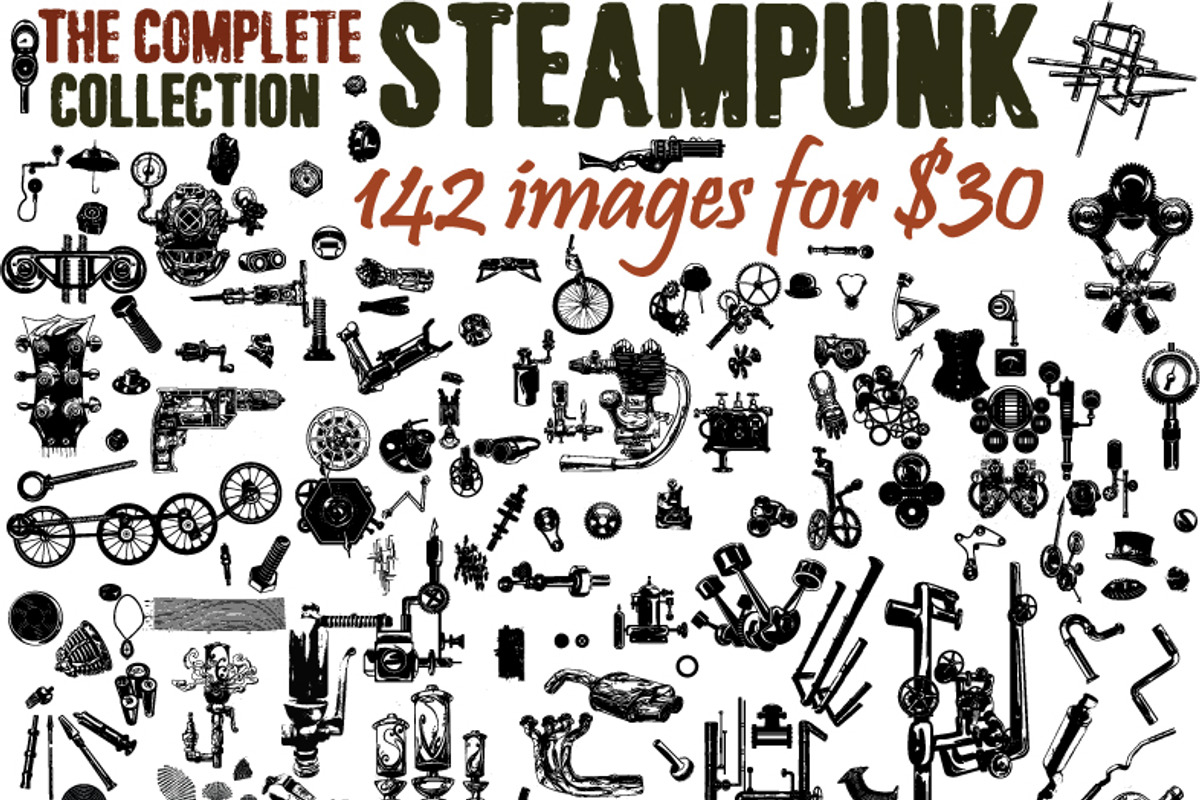 The Complete Steampunk Set, an Object Graphic by SteveKnerem