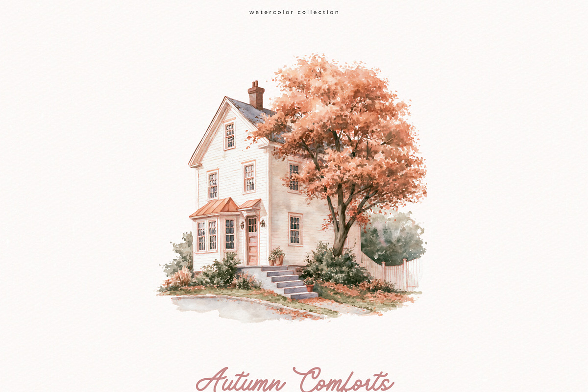 Autumn Comforts Collection, a Seasonal Illustration by PeDe Designs (Photo 9 of 20)