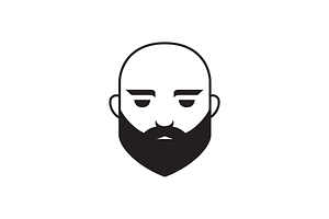 monk head simple logo design vector, a Branding & Logo Template by devastd