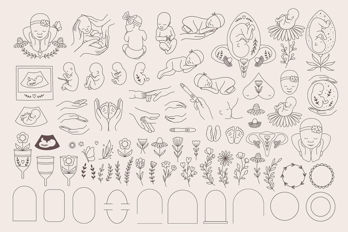 Magic pregnancy feminine pack, a Person Illustration by Alisovna (Photo 3 of 12)