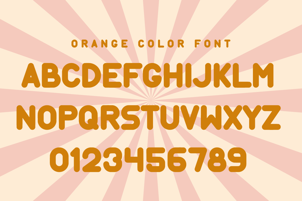 Orter - Retro Color Font, a Sans Serif Font by Letterayu Studio (Photo 4 of 6)