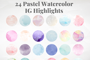 24 Watercolor IG Highlight Covers