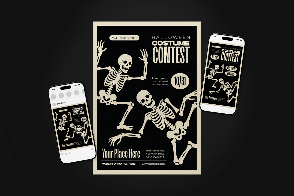 Halloween Costume Contest Flyer Set, a Flyer Template by The Good Store (Photo 1 of 2)